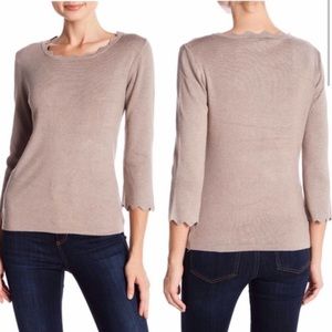 Philosophy Scalloped Sweater